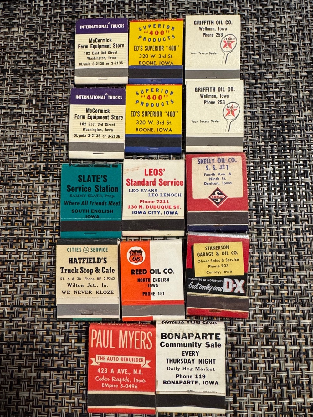 Vintage Assorted Matchbook Collection - Colorful Advertising Matches